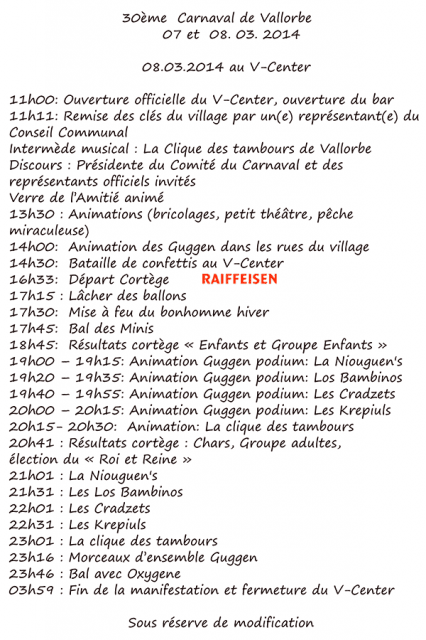 Carnaval de Vallorbe