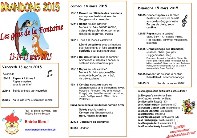 Yverdon, c&rsquo;est notre carnaval